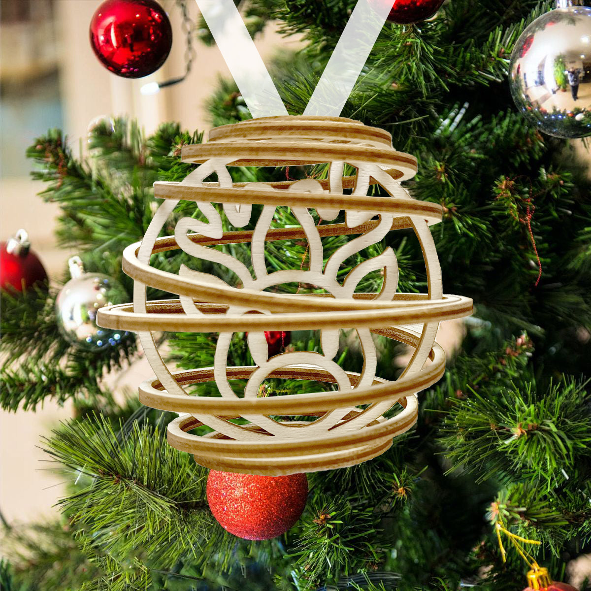 3D Spiral Christmas Ornament Bundle