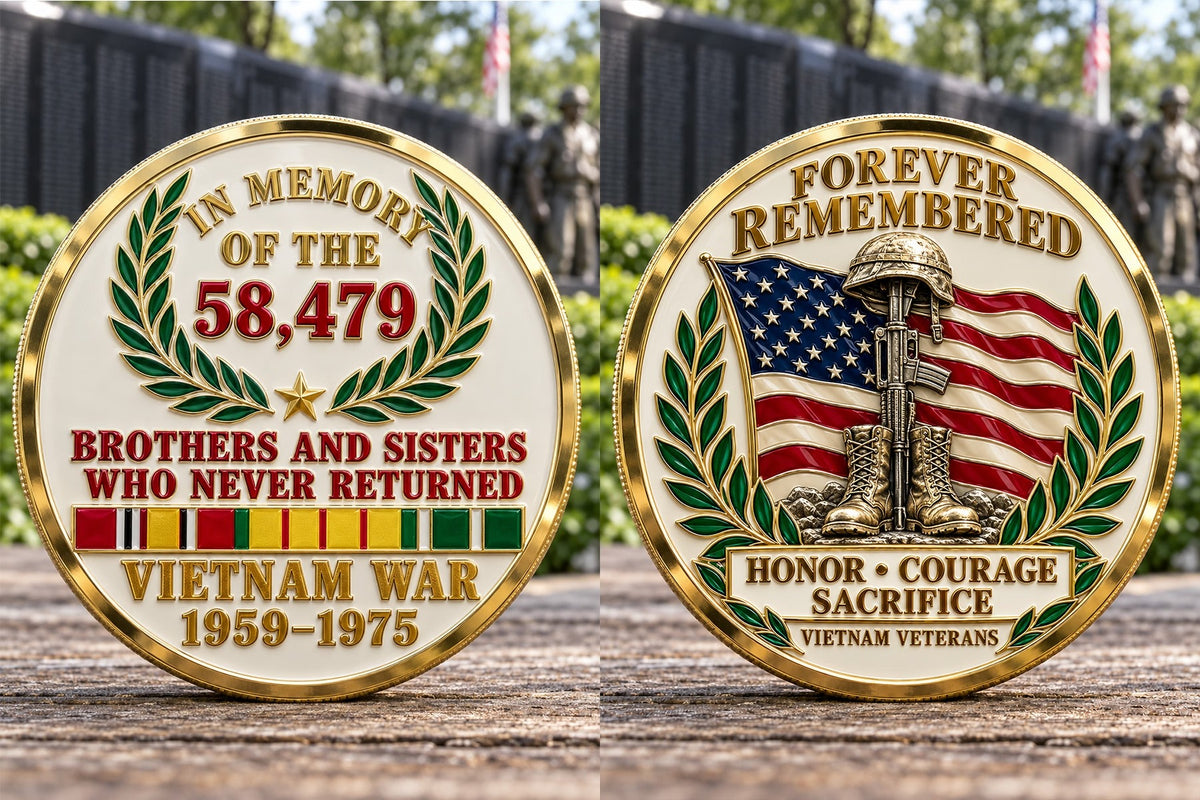 Vietnam War Veteran Commemorative Medallion – Forever Remembered, Never Forgotten