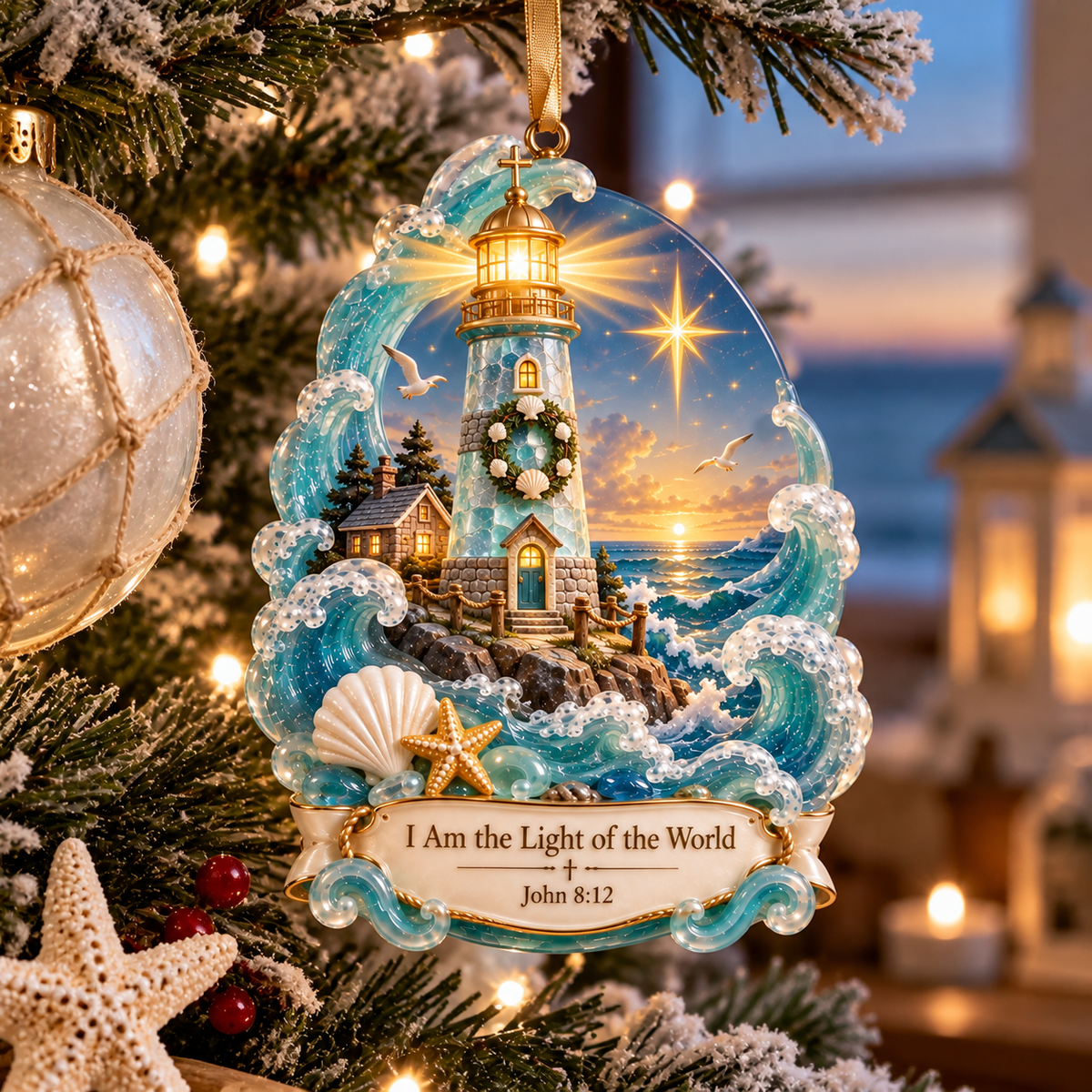 πβοΈ Christian Ocean Inspired Christmas Ornament