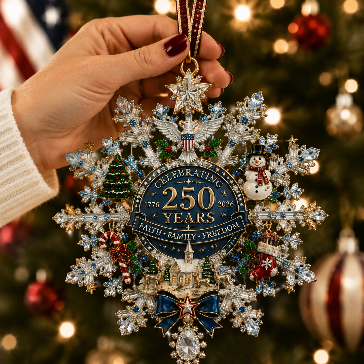 đĽLast 40 pcsâ¨â° Limited anniversary editionâ¨49% OFF!đĽShimmering Silver Christmas Commemorative Snowflake Ornament