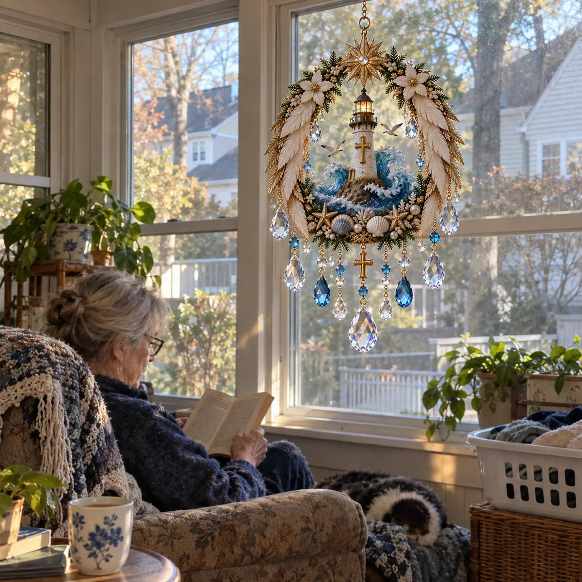 ✝️ Christian Crystal Suncatcher – 5 Faith-Inspired Window Designs with Cascading Rainbow Crystals ✨☀️