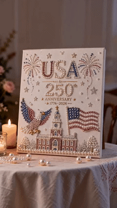 🔥LAST DAY 50% OFF - 🇺🇸 USA 250th Anniversary DIY Pearl Painting Kit ✨❤️🔥