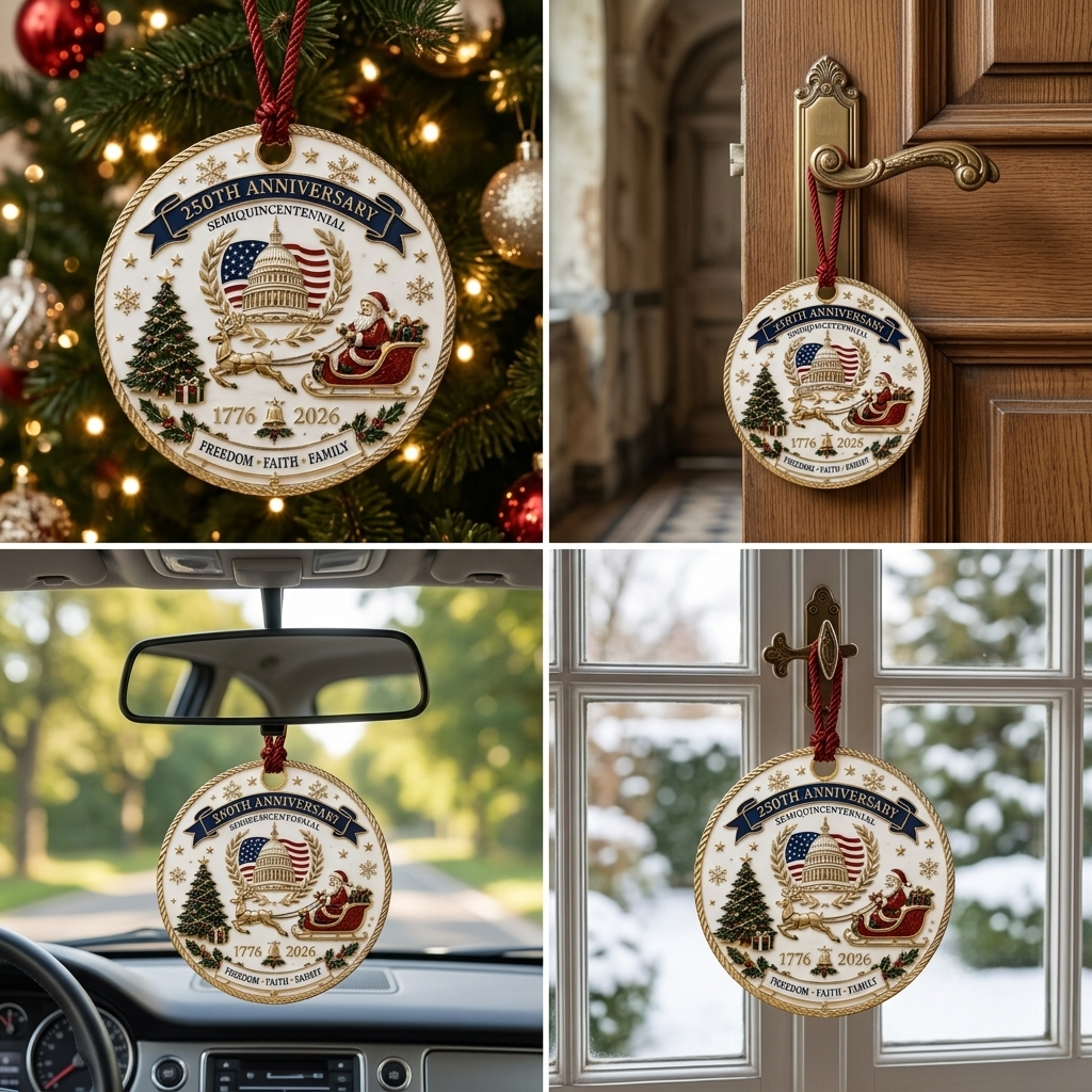 πΊπΈ 250th Anniversary Christmas Ornament
