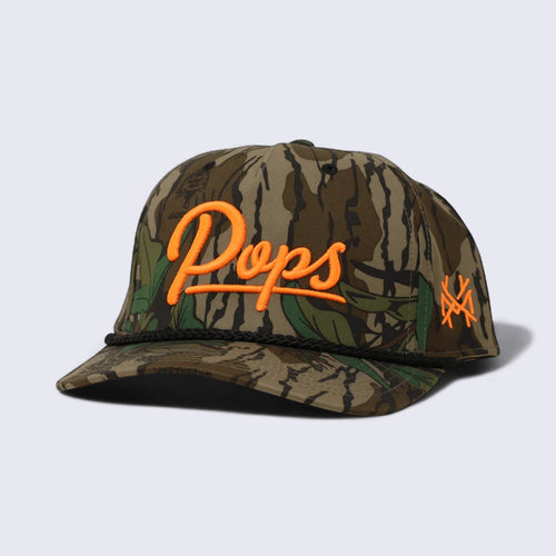 Pops Embroidered Adjustable Camo Cap
