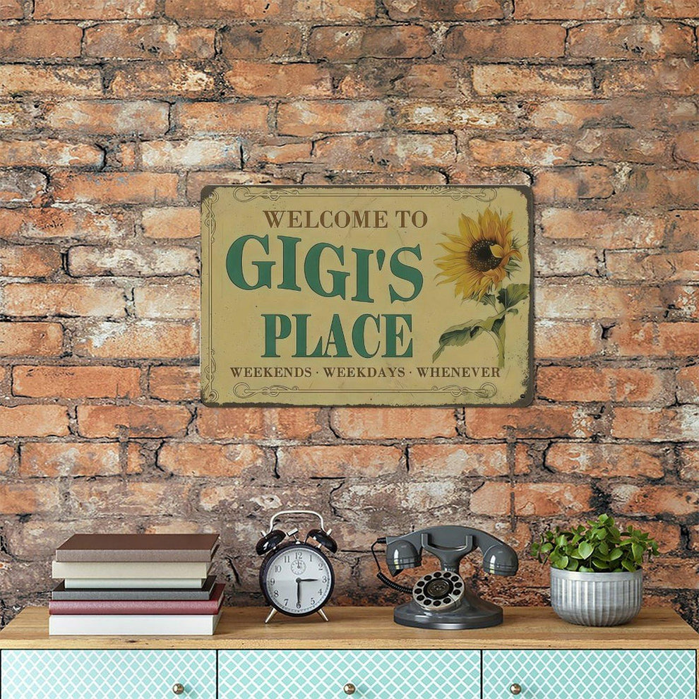 GIGI's Place tin sign Vintage Sunflower Metal Sign