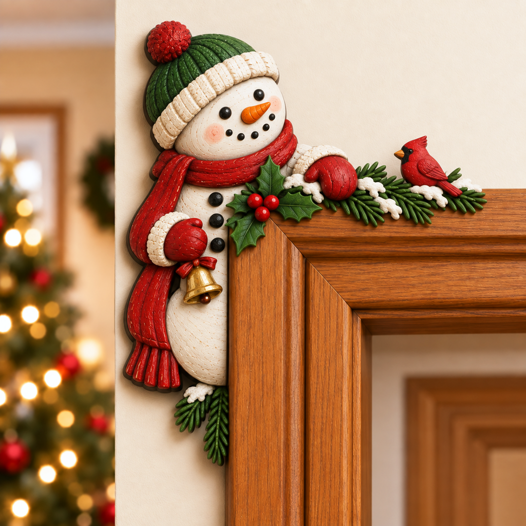 🎄 Christmas Peekaboo Door Frame Corner Decor