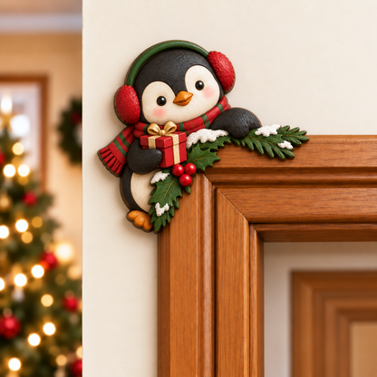 🎄 Christmas Peekaboo Door Frame Corner Decor