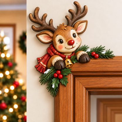 🎄 Christmas Peekaboo Door Frame Corner Decor