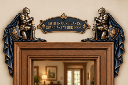 🔥Hot Sale🔥 - "Guardians at Our Door" – Epic Medieval Knight Door Frame Decor Set 🛡️🏰