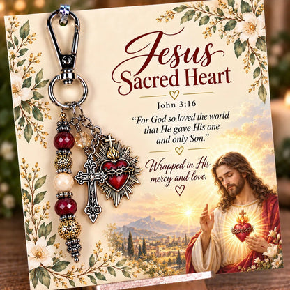 🔥Hot Sale🔥 - ✝️ Carry Your Faith With You - Christian Scripture & Prayer Keepsake Keychain