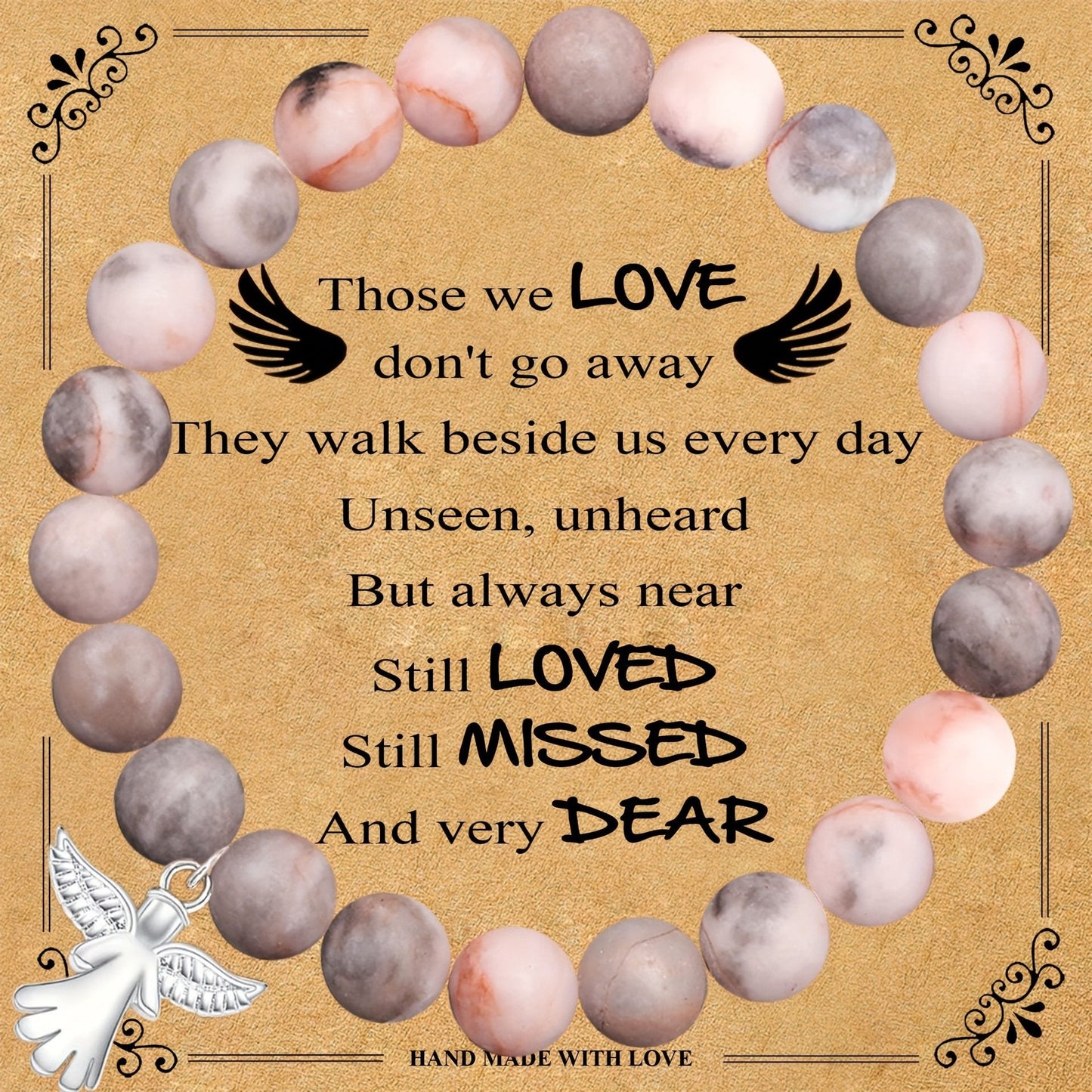 💖🎁2026 Mother's Day Gifts 50% Off--🧵Memorial Gifts Angel Wings Healing Crystal Bracelet