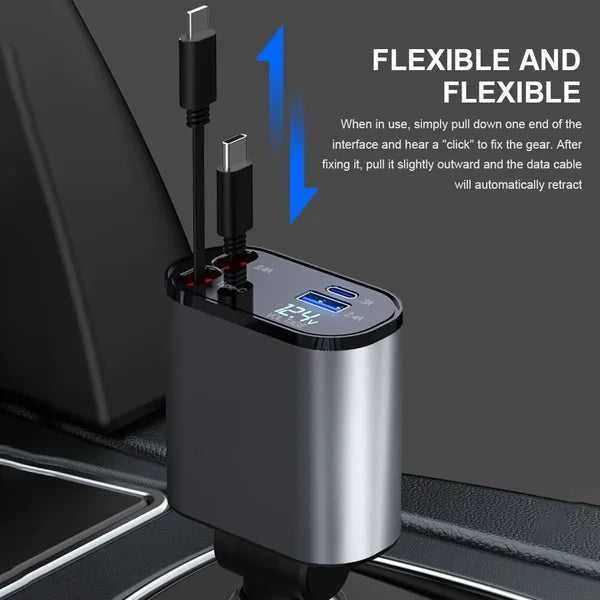🔥Hot Sale🔥Retractable Car Charger⚡