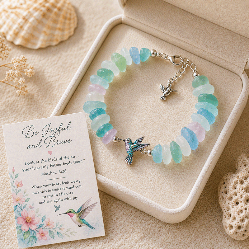 🔥50% Off Last Day - 🩵 Sea Glass Blessing Bracelet
