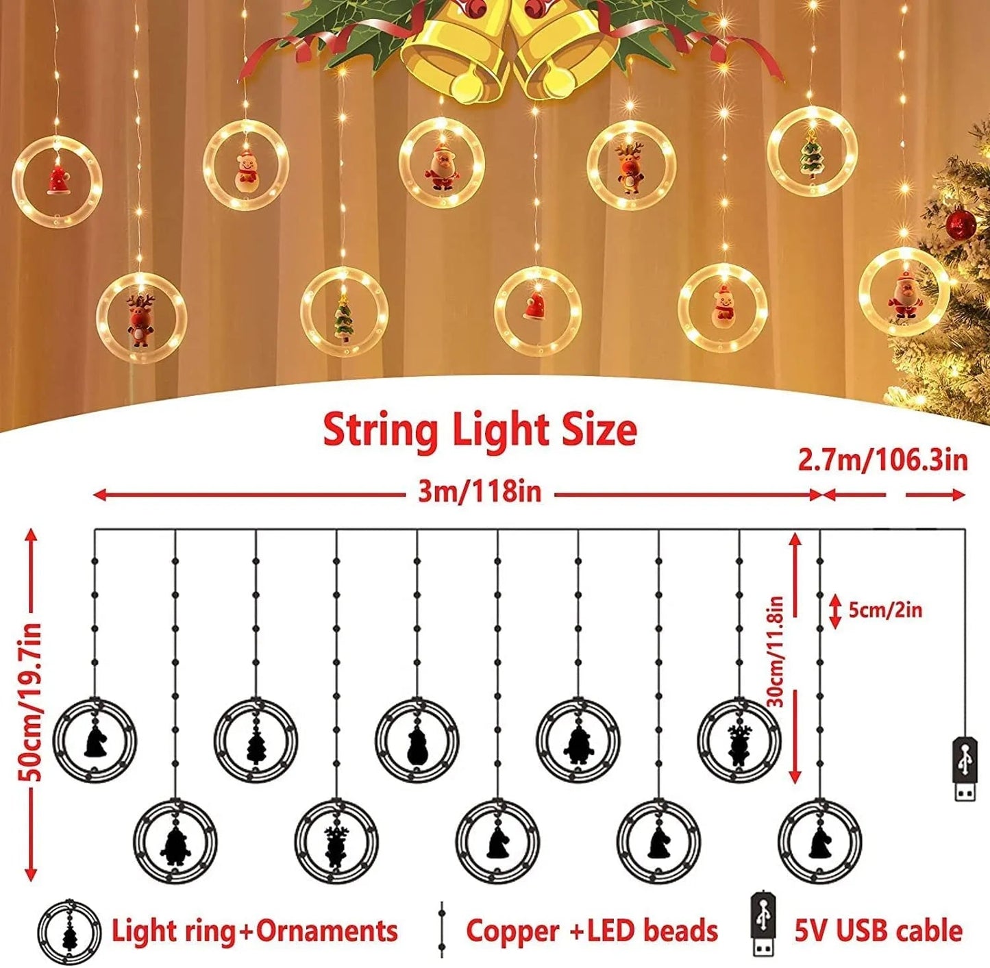 🎅🎄 LED String Doll Ball Light (Christmas Decoration-Save 49% OFF)
