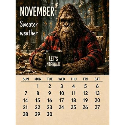 🦶2027 Bigfoot's Daily Life Calendar