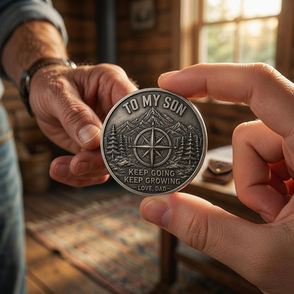 To My Son Inspirational Keepsake Coin From Dad