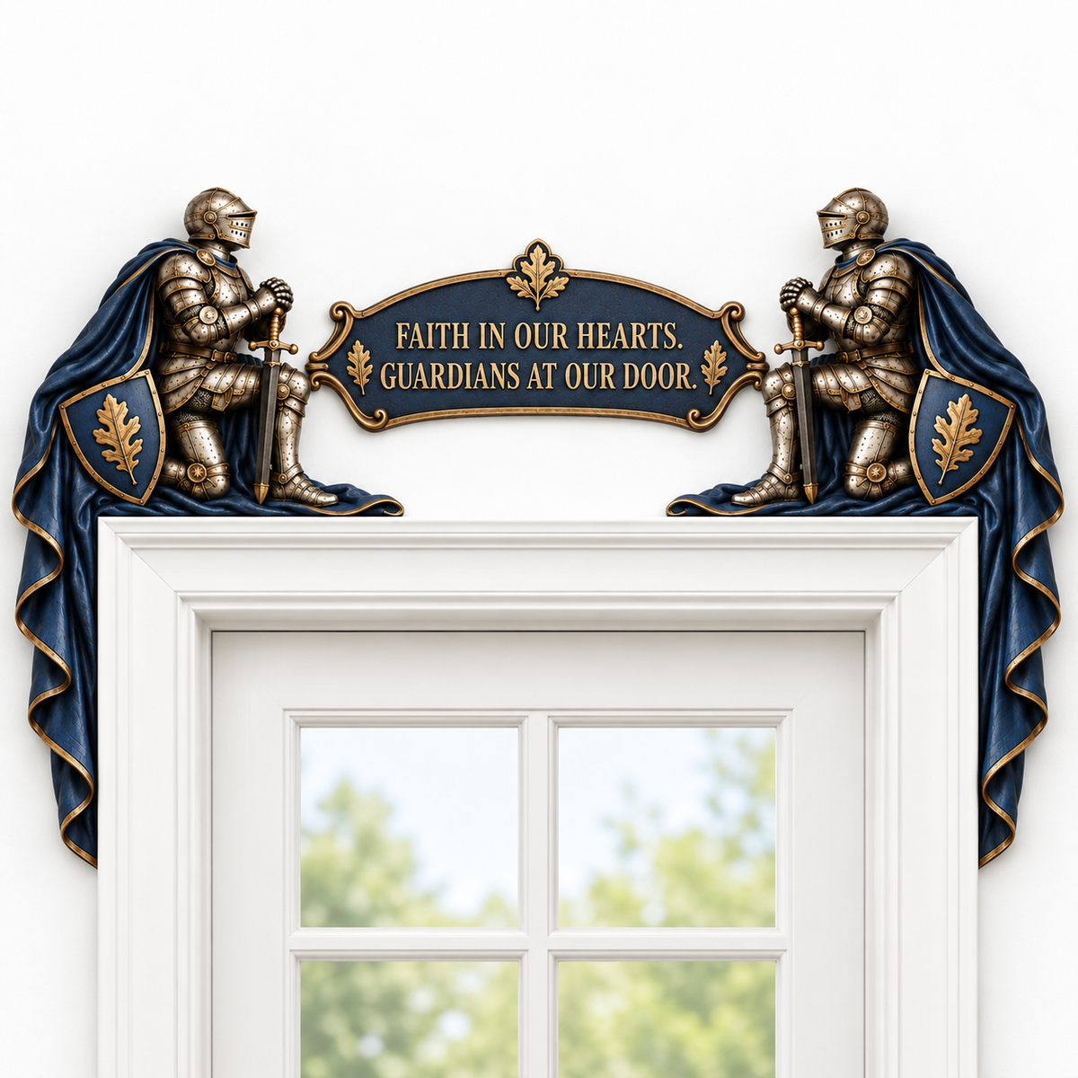 🔥Hot Sale🔥 - "Guardians at Our Door" – Epic Medieval Knight Door Frame Decor Set 🛡️🏰