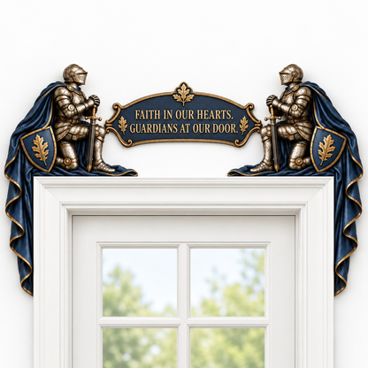 🔥Hot Sale🔥 - "Guardians at Our Door" – Epic Medieval Knight Door Frame Decor Set 🛡️🏰