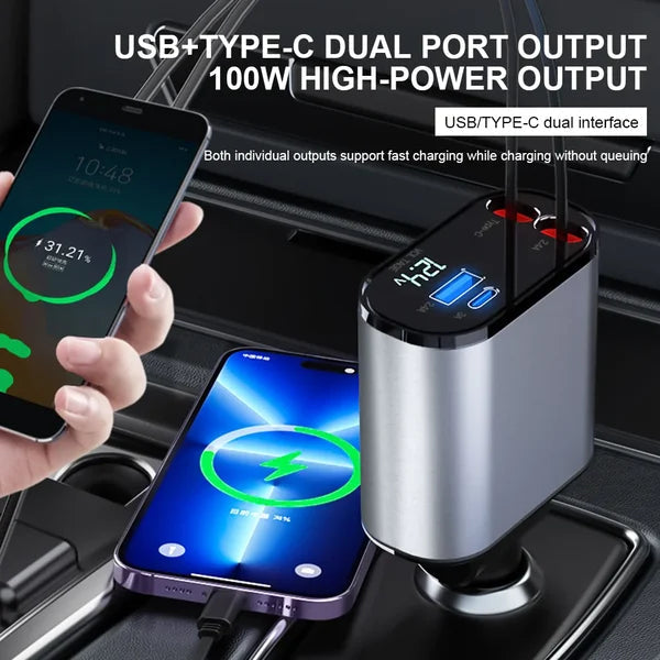 🔥Hot Sale🔥Retractable Car Charger⚡