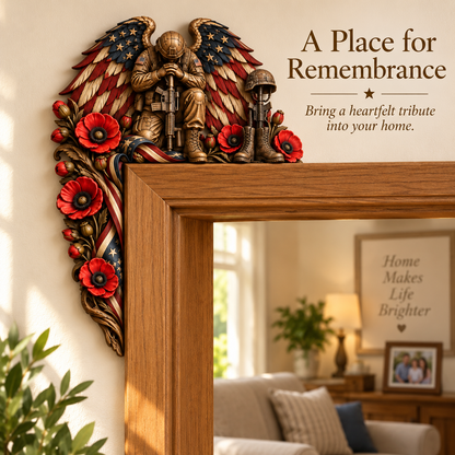 🔥Hot Sale🔥 - RED Friday Veteran Wooden Door Corner Decor