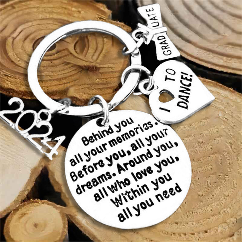 2024 Graduation Keychain-Behind You All Your Memories Before You All Your Dreams