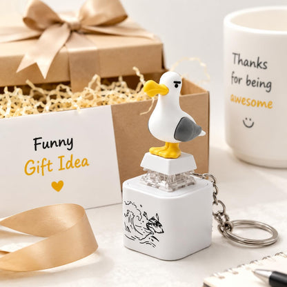 🐦 The "MINE!" Seagull Clicker – RGB Mechanical Fidget Keychain