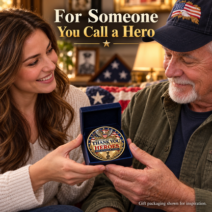 Freedom Isn’t Free – Thank You to Our Heroes Double-Sided Memorial Medallion