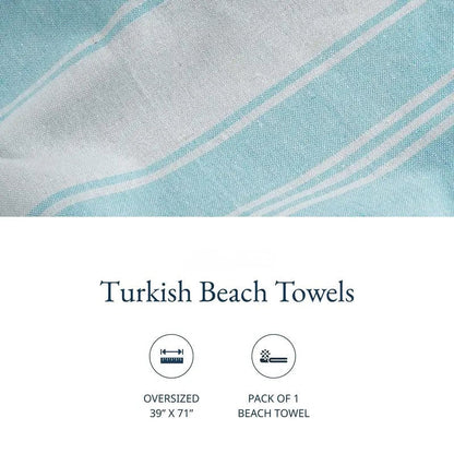 🌞🏖️Beach Towel – Lightweight Quick-Dry Sand-Free Hammam Towel for Beach, Pool & Travel