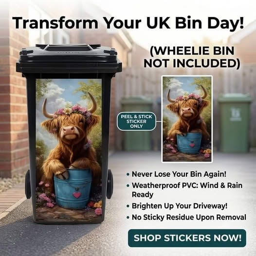 🔥Hot Sale🔥 - ✨Creative Trash Can Sticker with Colourful Cartoon
