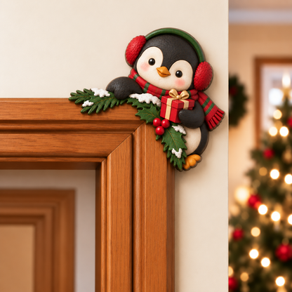 🎄 Christmas Peekaboo Door Frame Corner Decor