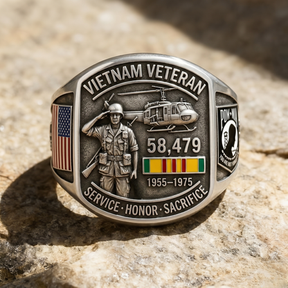 🔥Last Day 49% OFF🔥 Vietnam Veteran Tribute Commemorative Ring