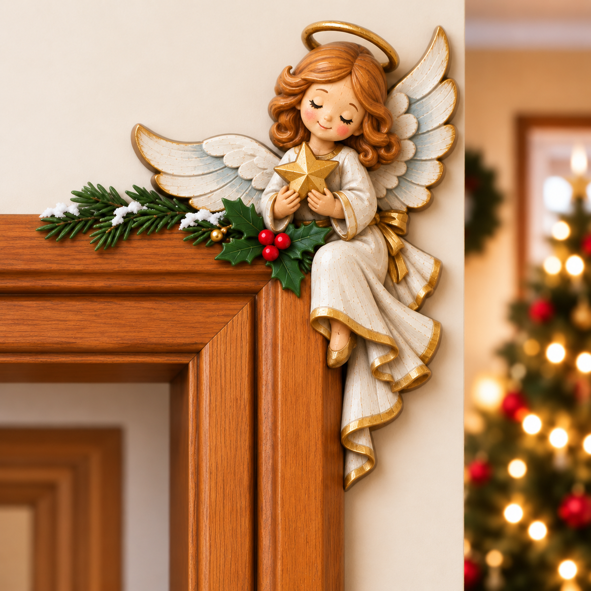 🎄 Christmas Peekaboo Door Frame Corner Decor