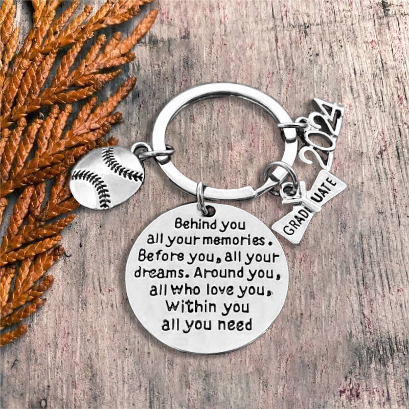2024 Graduation Keychain-Behind You All Your Memories Before You All Your Dreams