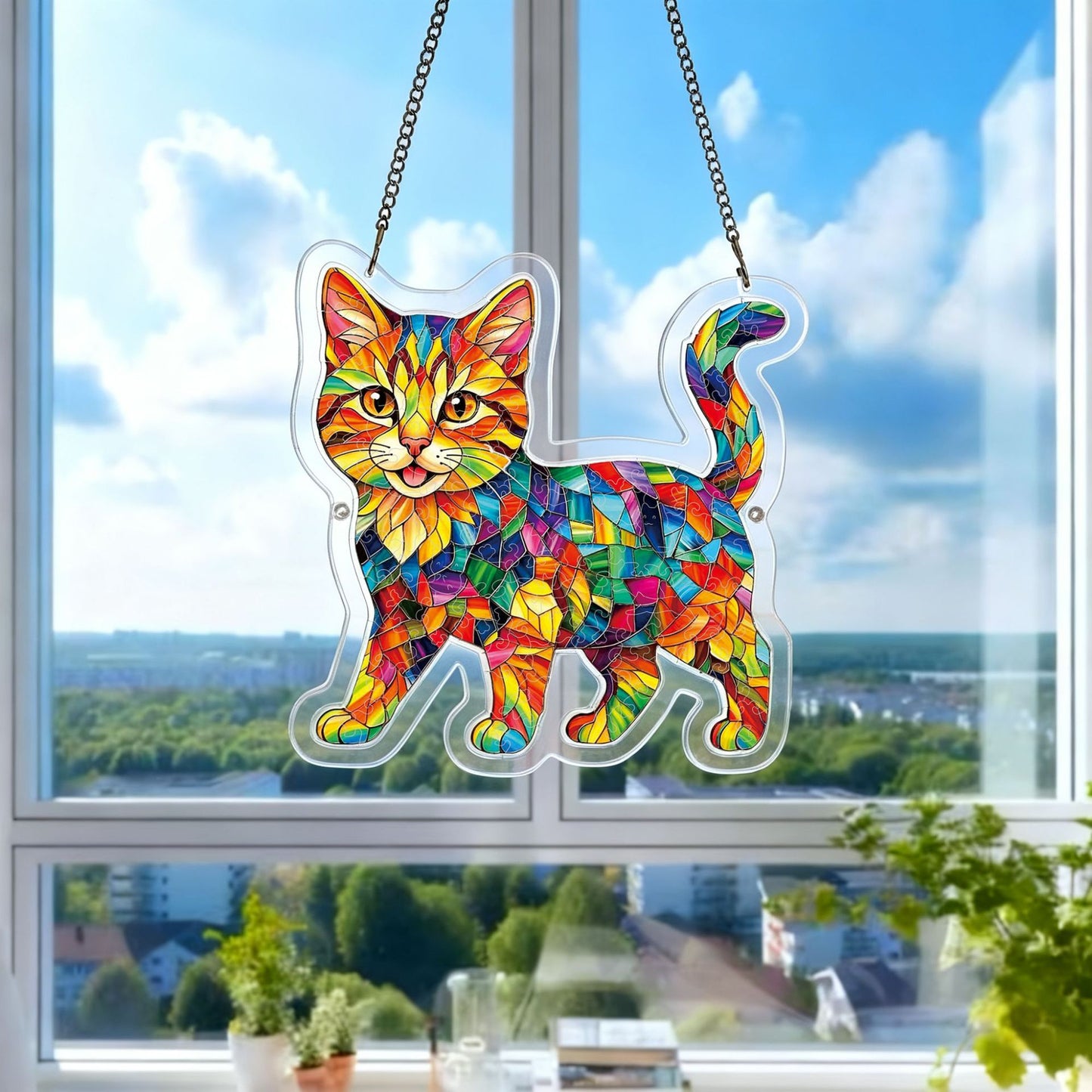 DIY Acrylic Cat Puzzle Suncatcher – Colorful Window Hanging Decor For Cat Lovers