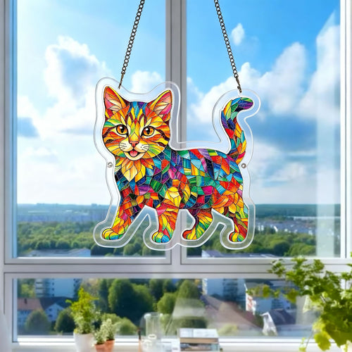 DIY Acrylic Cat Puzzle Suncatcher – Colorful Window Hanging Decor For Cat Lovers