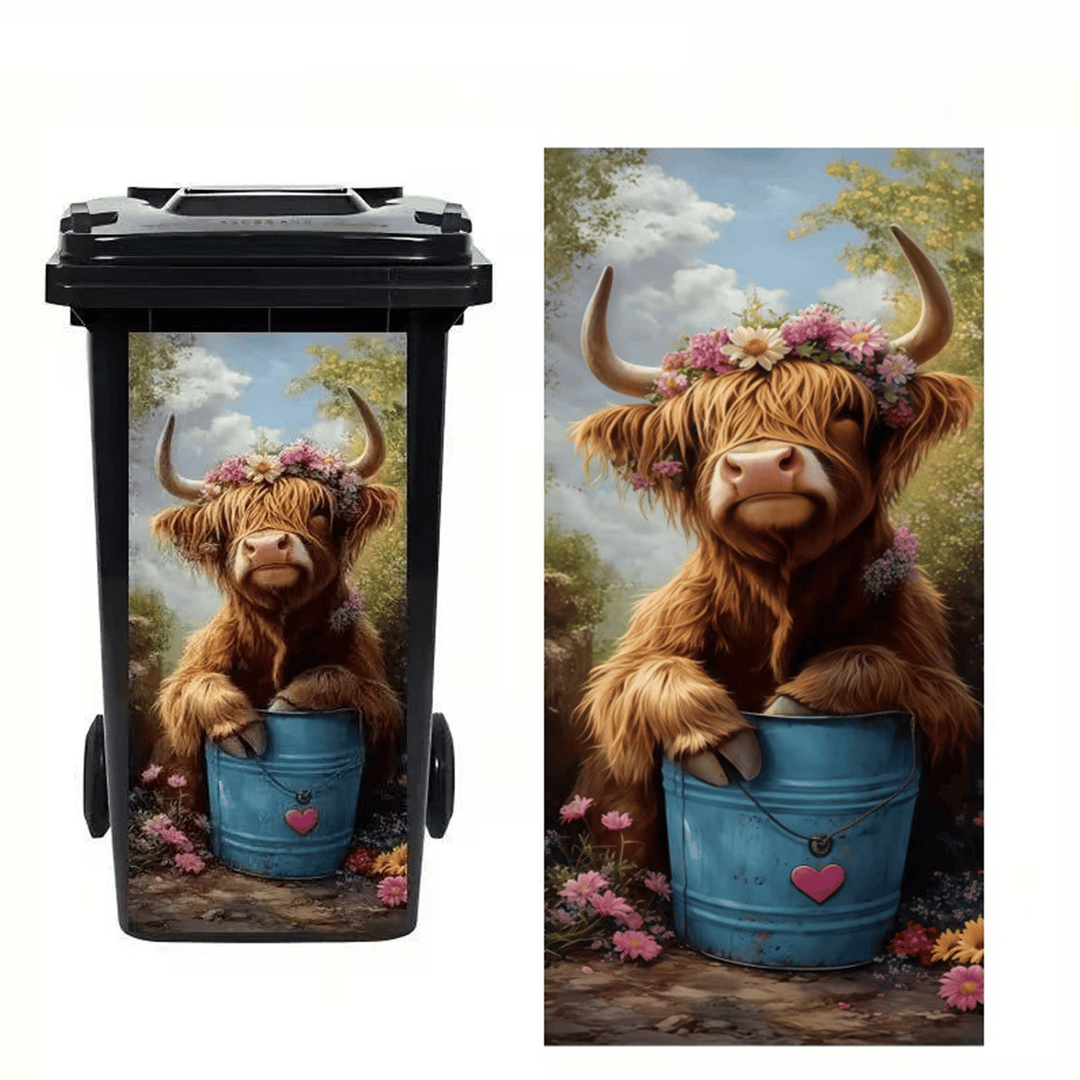 🔥Hot Sale🔥 - ✨Creative Trash Can Sticker with Colourful Cartoon