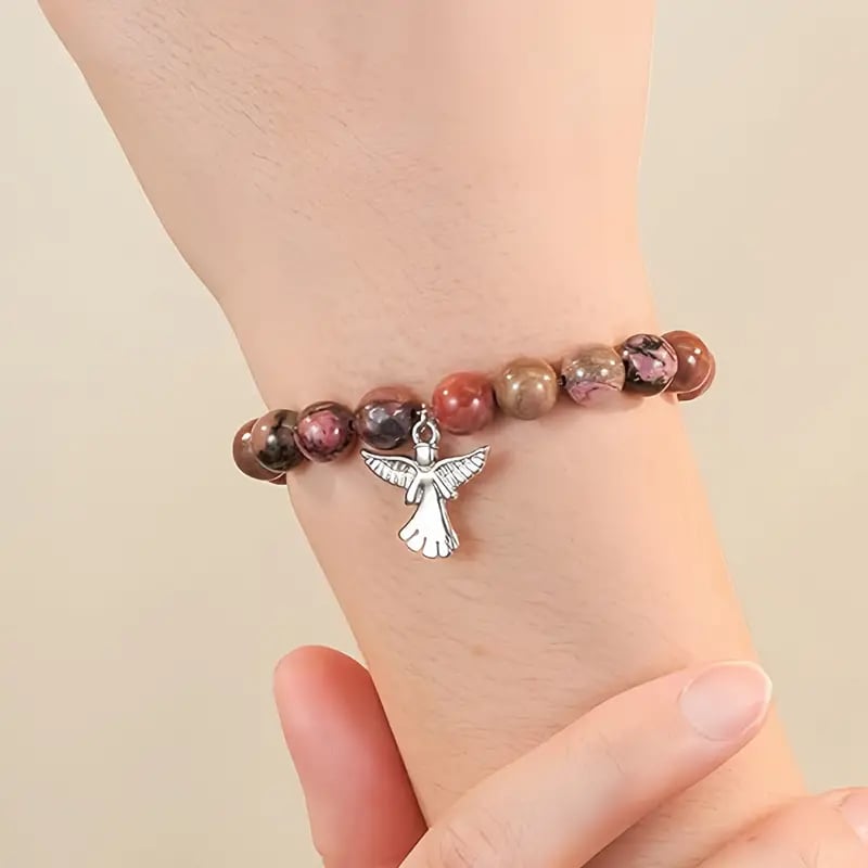 💖🎁2026 Mother's Day Gifts 50% Off--🧵Memorial Gifts Angel Wings Healing Crystal Bracelet