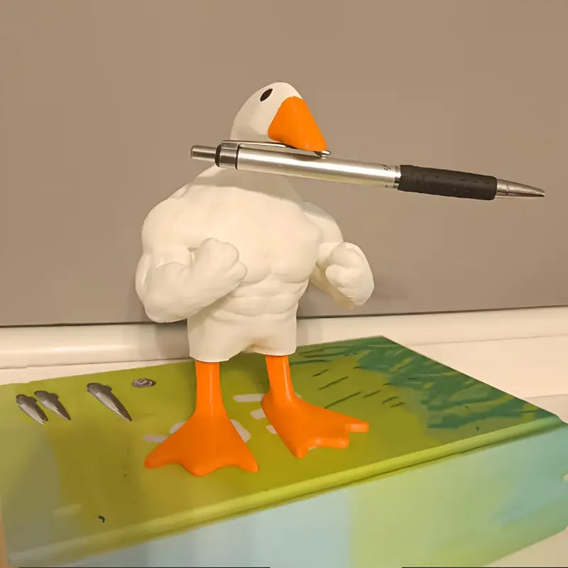 🦆💪 Muscle Duck Statue Ornament