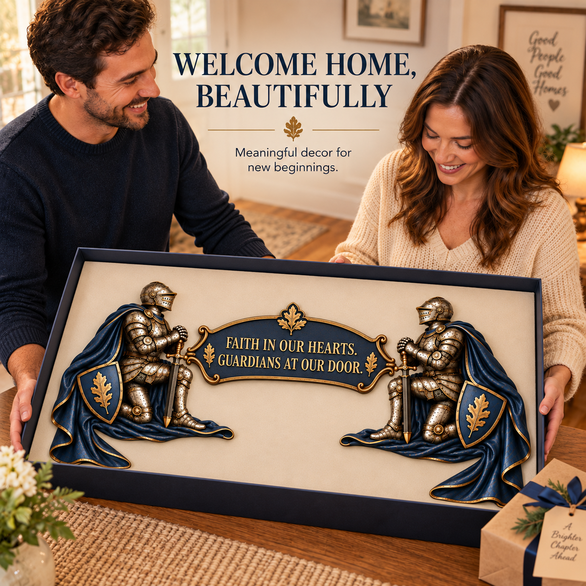 🔥Hot Sale🔥 - "Guardians at Our Door" – Epic Medieval Knight Door Frame Decor Set 🛡️🏰