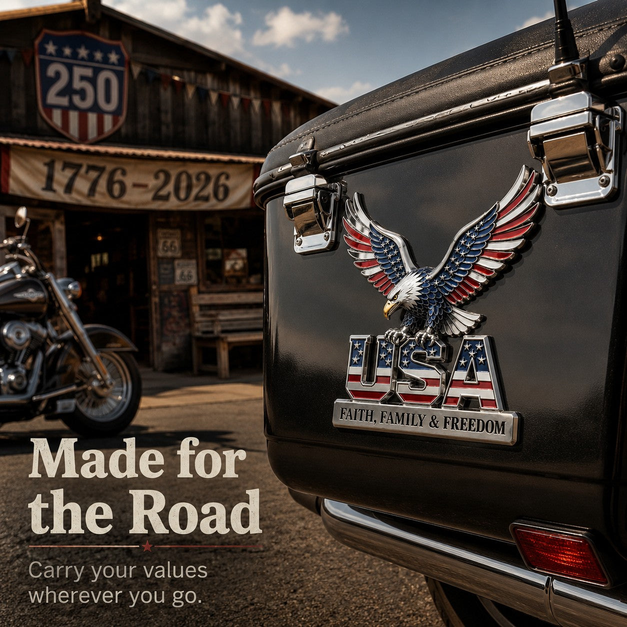 🇺🇸250th Anniversary 49% OFF - ★USA Faith, Family & Freedom★ Metal Emblem