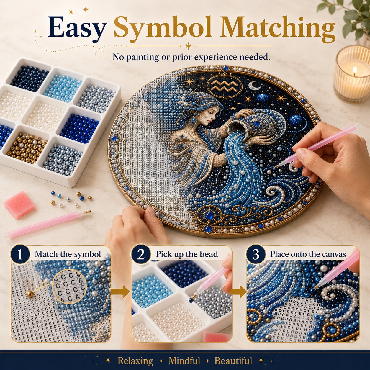 ♈12 Zodiac Signs Pearl Art Kit 🌙Buy 2+ Get Free Shipping