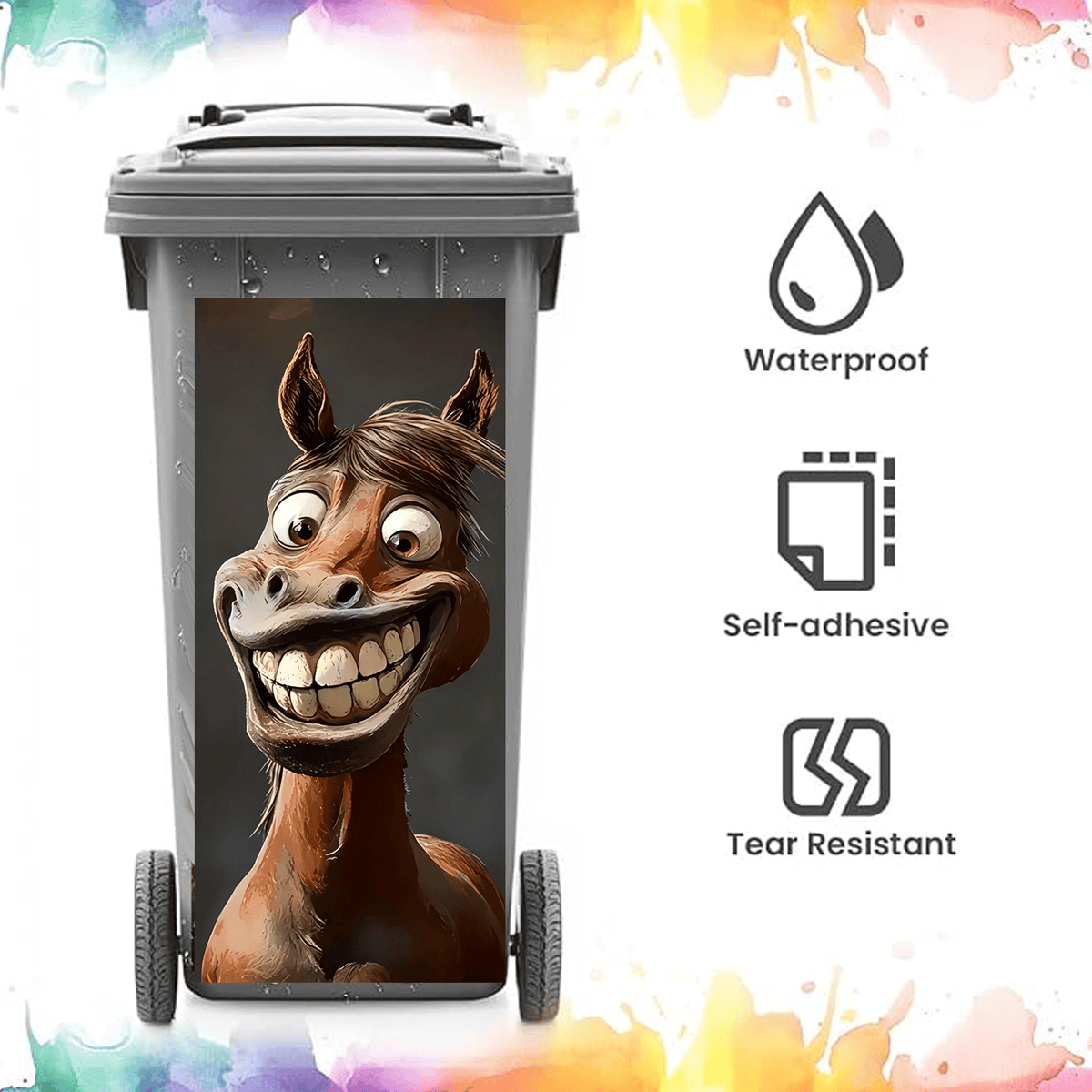 🔥Hot Sale🔥 - ✨Creative Trash Can Sticker with Colourful Cartoon