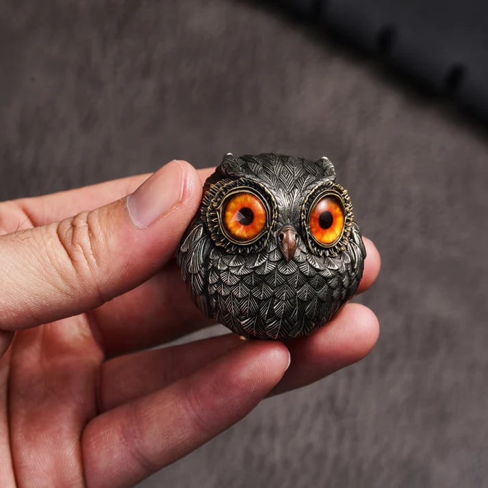 🔥LAST DAY SALE 49% OFF🦉Bronze Lucky Owl Guardian-The Wise Watcher of the Felt