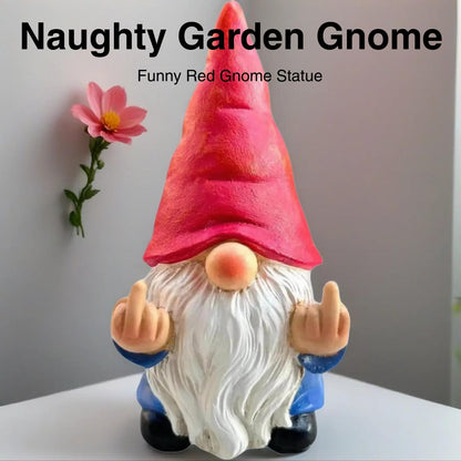 Gnome Statue, Funny Garden Gnome for Outdoor Or Home Decor