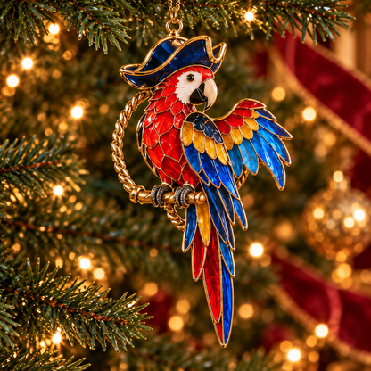 🔥Hot Sale🔥 - Pirate Adventures – Vintage Stained Glass-Style Christmas Ornaments, Set of 6
