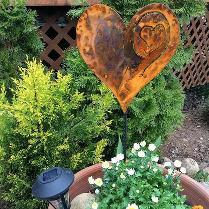 A Rusted Heart in the Garden💖