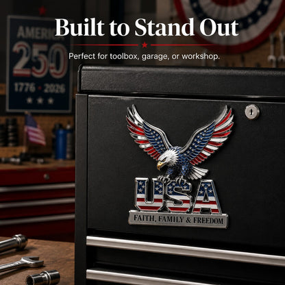 🇺🇸250th Anniversary 49% OFF - ★USA Faith, Family & Freedom★ Metal Emblem