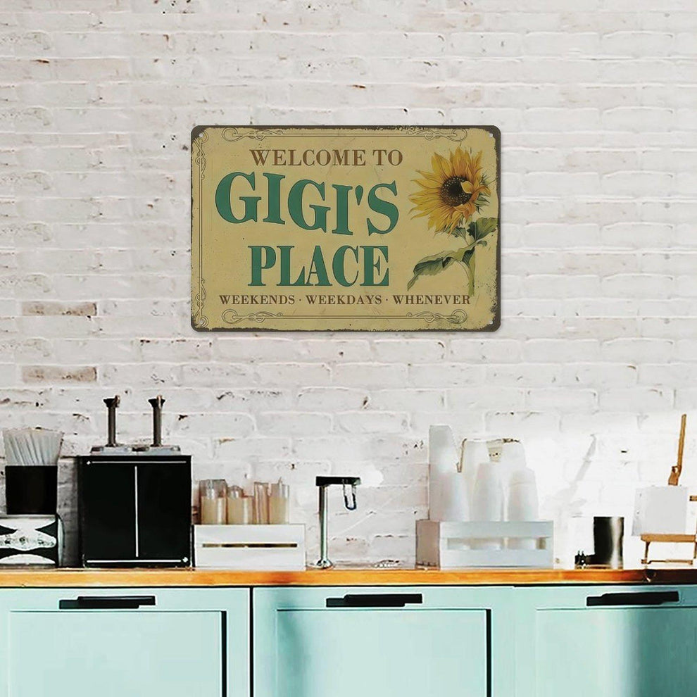 GIGI's Place tin sign Vintage Sunflower Metal Sign