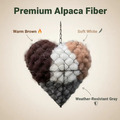 🔥LAST DAY 50% OFF - 🕊️🏡Handmade Natural Alpaca Fiber Bird Nesting Heart❤️Bird lovers gift