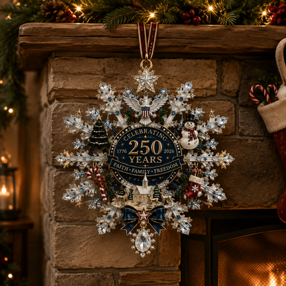 🔥Last 40 pcs✨⏰ Limited anniversary edition✨49% OFF!🔥Shimmering Silver Christmas Commemorative Snowflake Ornament